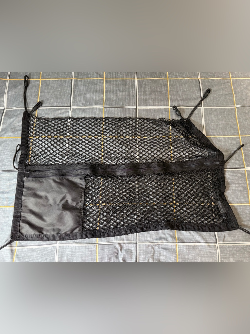 🏡NWT Hyundai Genuine Parts Black Mesh Trunk Organizer with Elastic Pockets